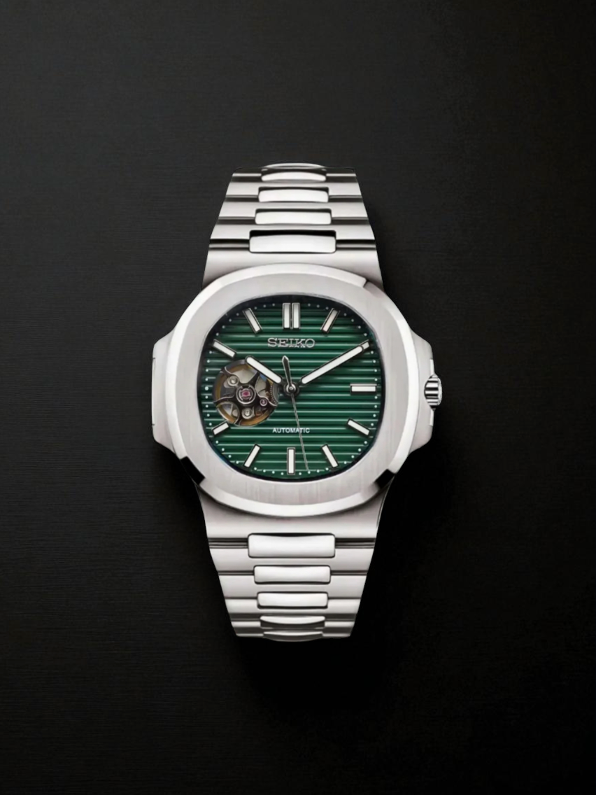 Nautilus Open Heart Cadran Vert