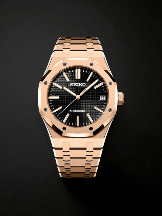 Royal Oak Rose Gold sur fond Noir
