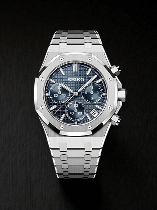 Royal Oak Chronographe sur fond Bleu Gris