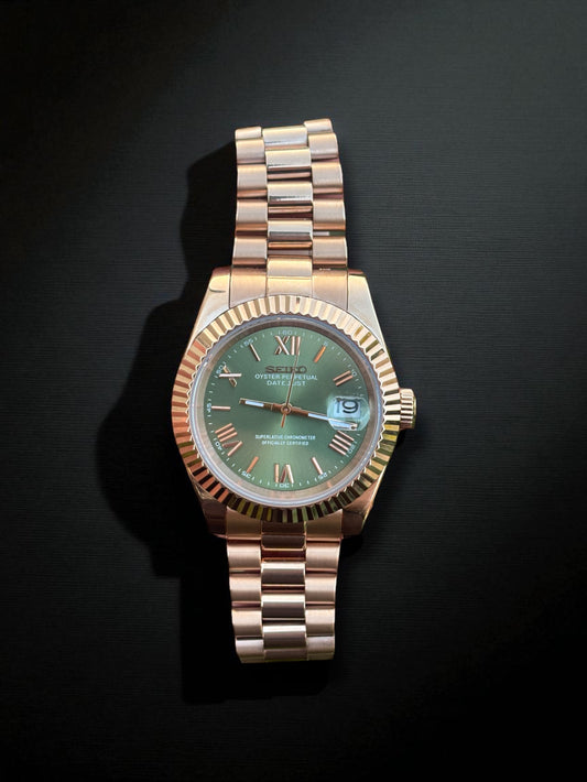 DateJust Chiffres Romain Rose/Blanc