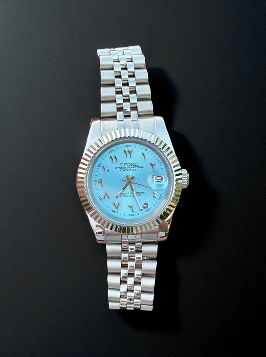 DateJust chiffres Arabes Bleu
