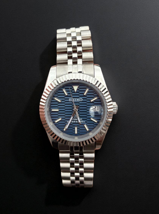 DateJust relief Bleu